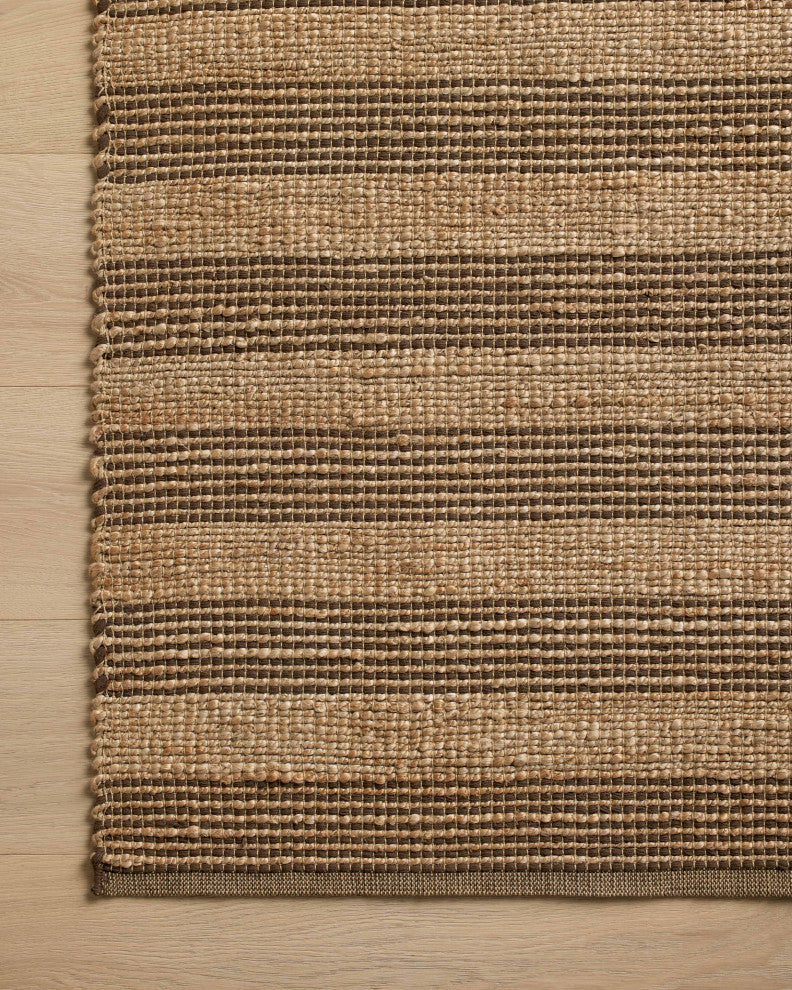 Chris Loves Julia x Loloi Judy Natural / Chocolate 2'-6" x 7'-6" Runner Rug