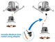 DCR4 LED Recessed Downlight Retrofit Light Fixture, Aged Copper, Smooth, 3000k