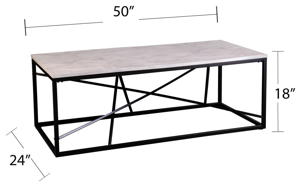Mitcham Faux Marble Cocktail Table