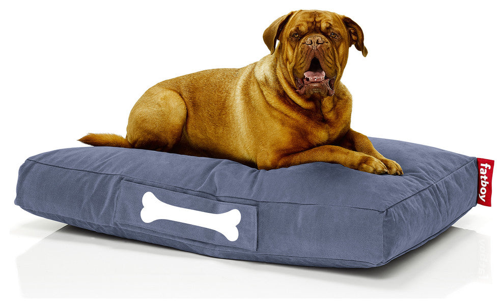 Fatboy Stonewashed Denim Modern Dog Bed, Blue, Large