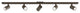 Astro Ascoli Five Bar, Dimmable Indoor Spotlight (Bronze)