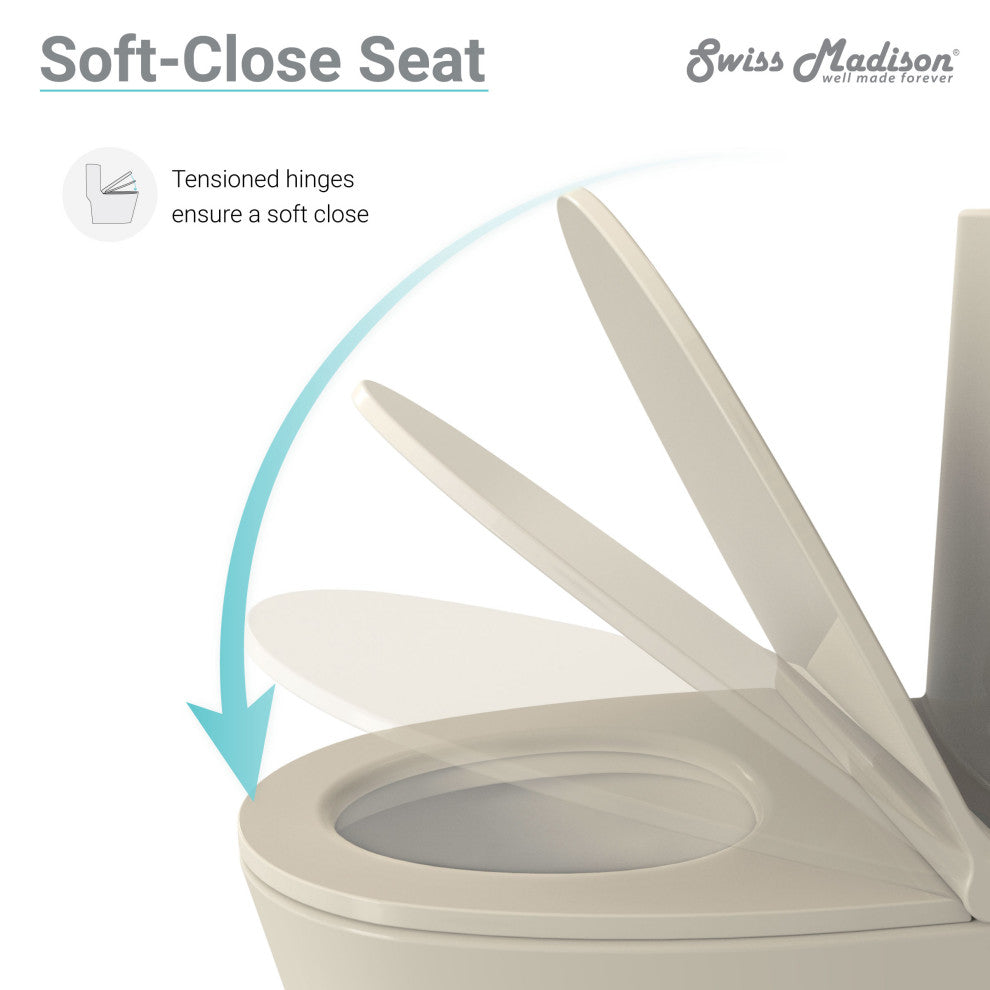 Sublime One Piece Elongated Toilet, Bisque, Single Flush