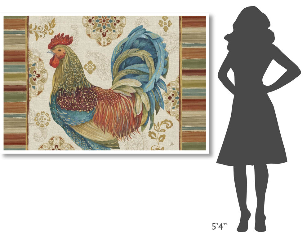 "Rooster Rainbow IIA" Digital Paper Print by Daphne Brissonnet, 62"x42"