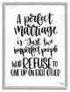 Perfect Marriage Imperfect People Phrase Love Quote, 24 x 30