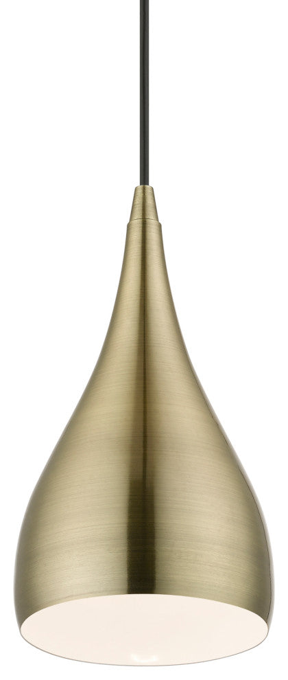 Livex Lighting 1 Light Antique Brass Pendant