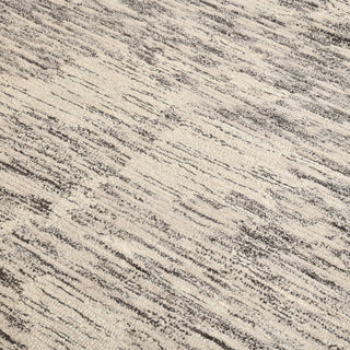 Mexico Abstract Ivory Charcoal Hand-Hooked Area Rug 8' x 10'