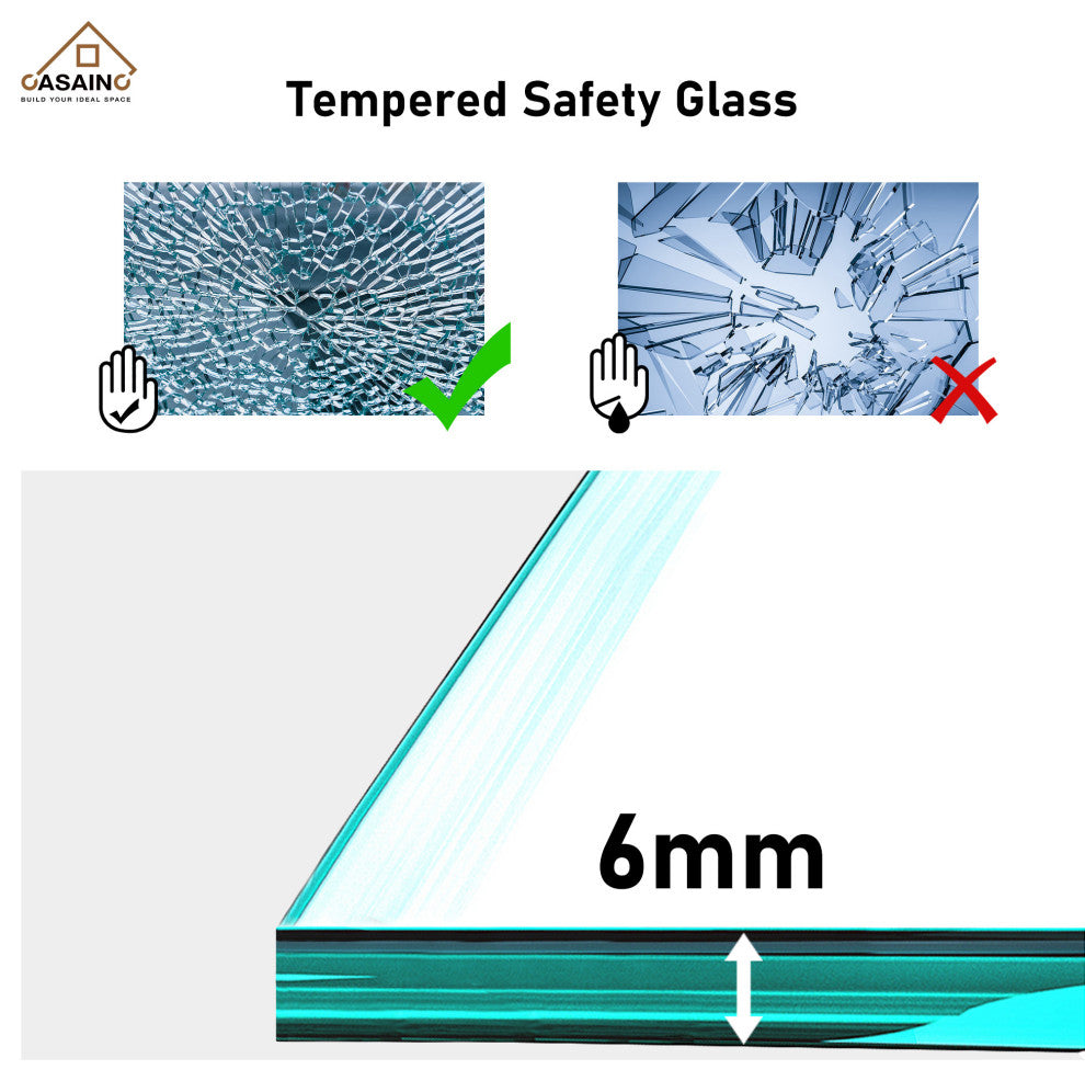 48-in x 72-in Framed Sliding Shower Door, Chromed