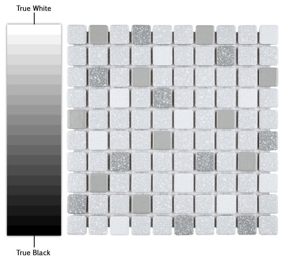 Crystalline Square Grey Porcelain Floor and Wall Tile