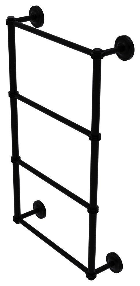 Prestige Regal 4-Tier 36" Ladder Towel Bar with Dotted Detail, Matte Black