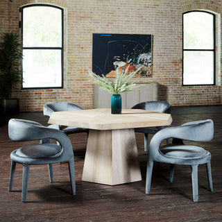 Hawkins Dining Chair, Charcoal Velvet