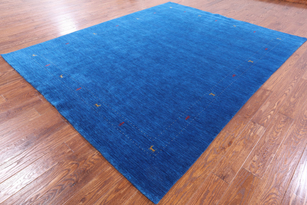 8' 0" X 10' 0" Handmade Persian Gabbeh Wool Rug Q7016