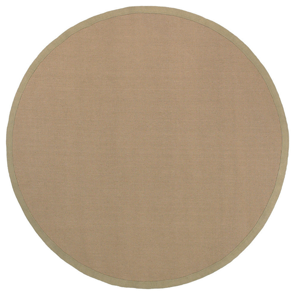 Bay Contemporary Area Rug, Beige, 7'9" Round