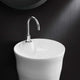 Sink Vanity Cabinet, Ceramic, White, Modern Contemporary, Hotel Bedroom Bathroom