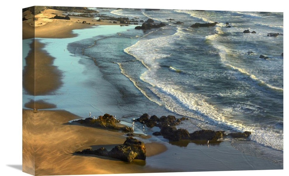 "Incoming Waves At Bandon Beach, Oregon" Artwork, 18" x 12"