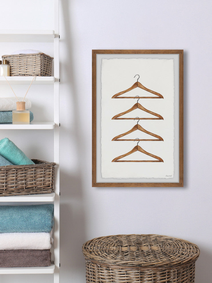 "Clothes Hanger" Framed Painting Print, 12x18