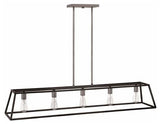 Hinkley Fulton Five Light Linear Chandelier 3335DZ