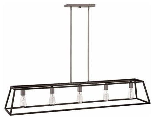 Hinkley Fulton Five Light Linear Chandelier 3335DZ