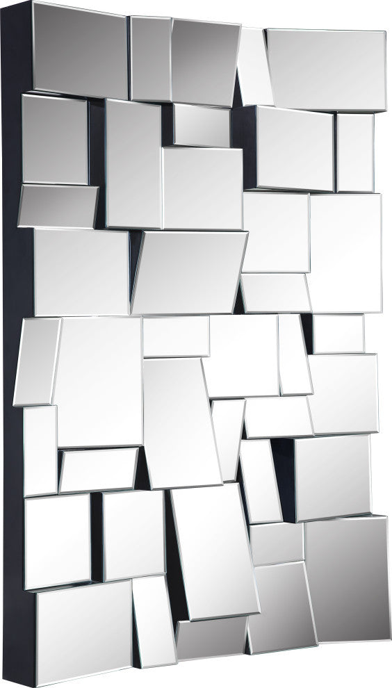 Action Rectangular Contemporary Geometric Designed Mirror