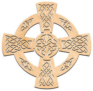 Celtic Wheel Cross Wood Wall, 24x24