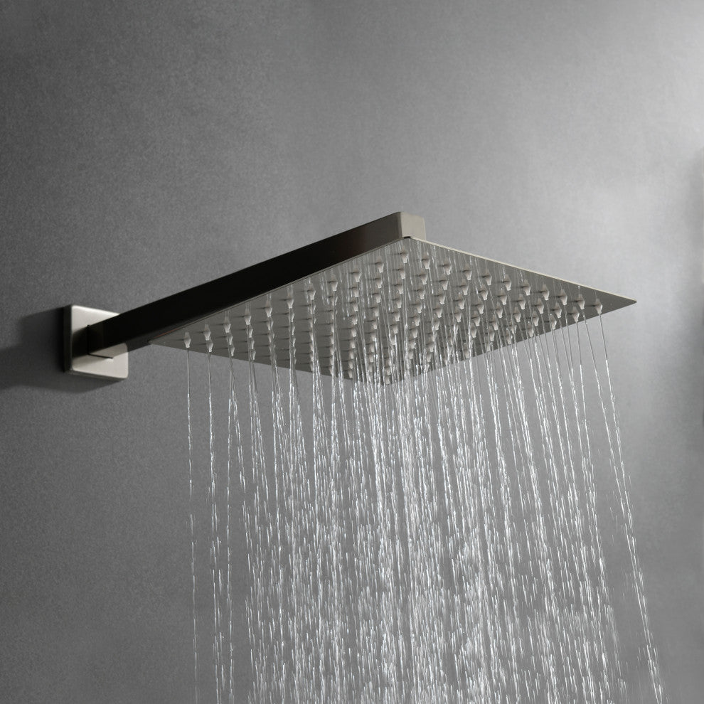 Givingtree Shower System, Bathroom 10 Inches Rain With Shower Set,Brushed Nickel