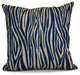Wood Stripe Geometric Print Outdoor Pillow, Navy Blue, 20"x20"