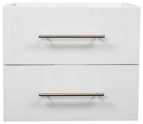 Napa 30" Modern Floating Bathroom Vanity With Round Handles Cabinet Only, Glossy White