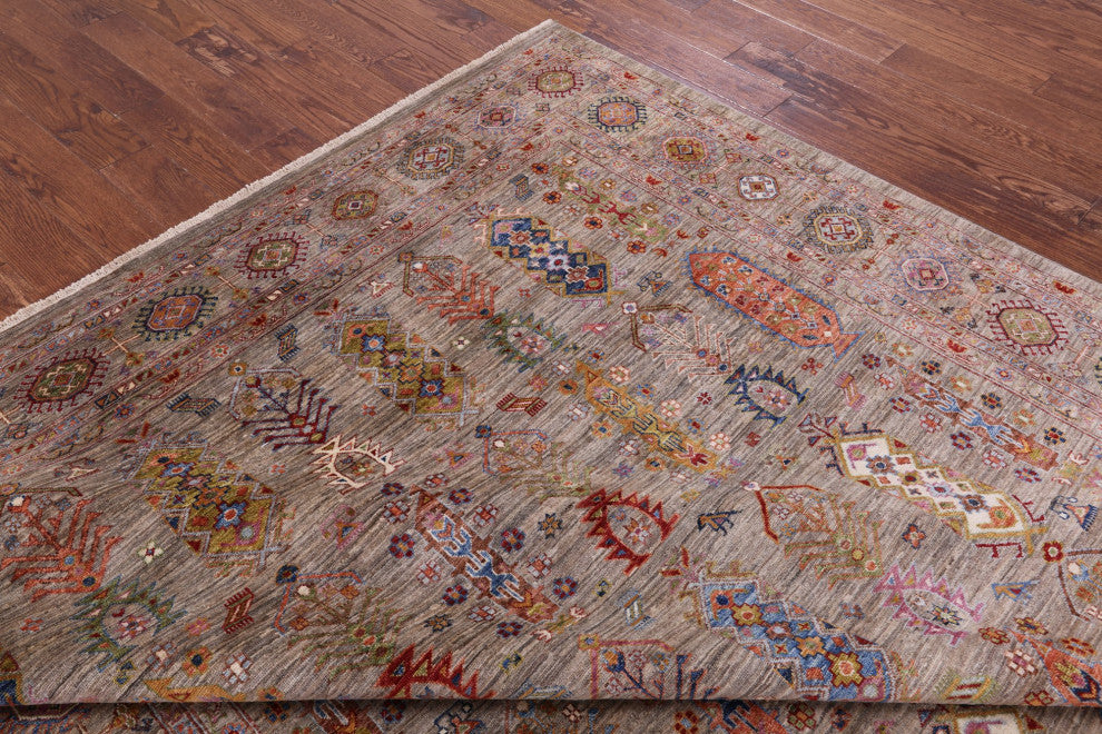 7' 11" X 9' 11" Fine Turkmen Ersari Handmade Wool Rug Q10559