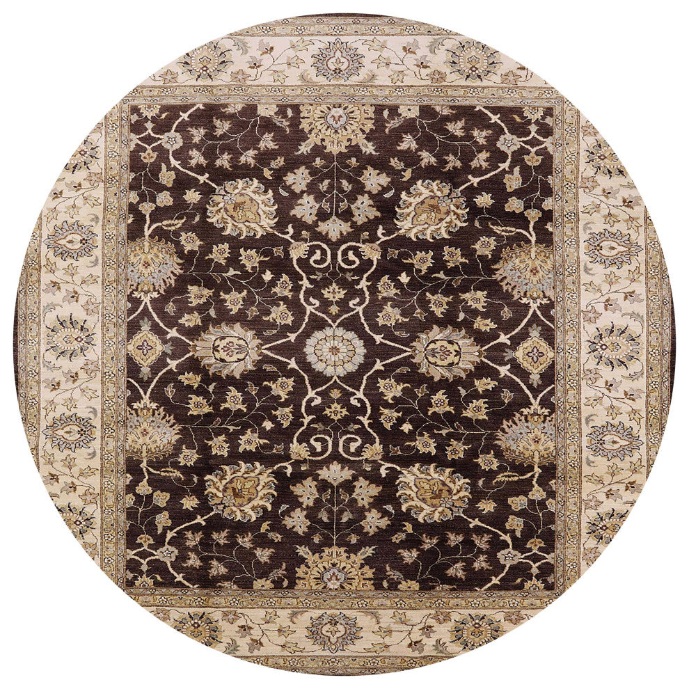 Ahgly Company Indoor Round Mid-Century Modern Area Rugs, 8' Round