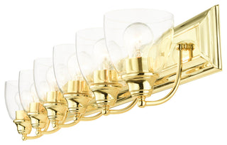 Polished Brass Transitional, Colonial, Vanity Sconce