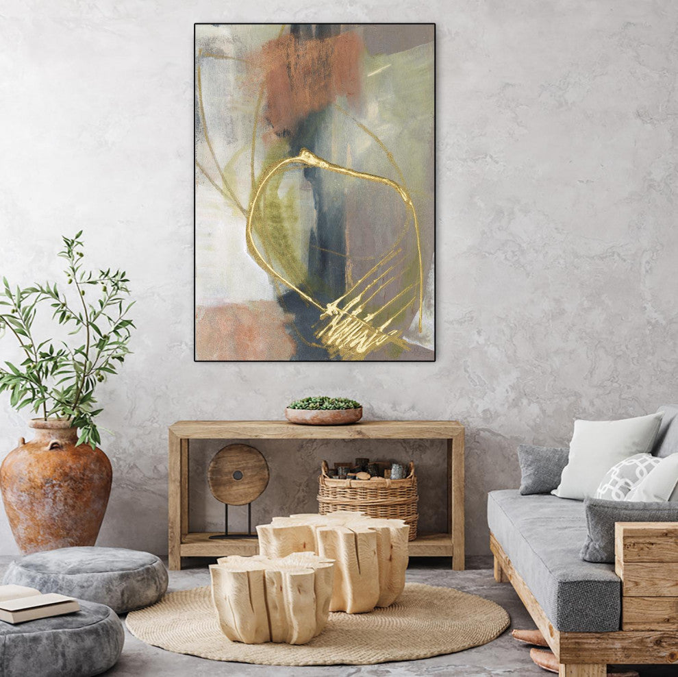 "Burnished Loops I" Framed Canvas by Giant Art 24"x32"