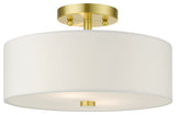 Satin Brass Timeless, Transitional, Versatile, Semi Flush