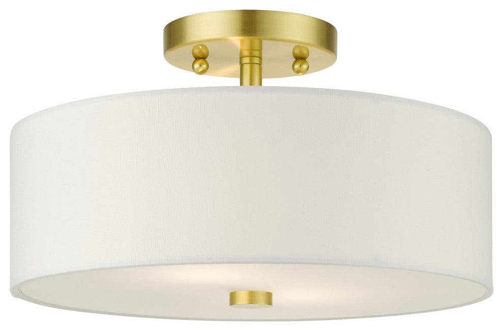 Satin Brass Timeless, Transitional, Versatile, Semi Flush