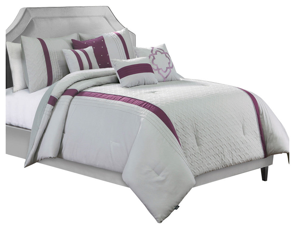 Kimeo 7 piece comforter set, Multiple Color, Queen