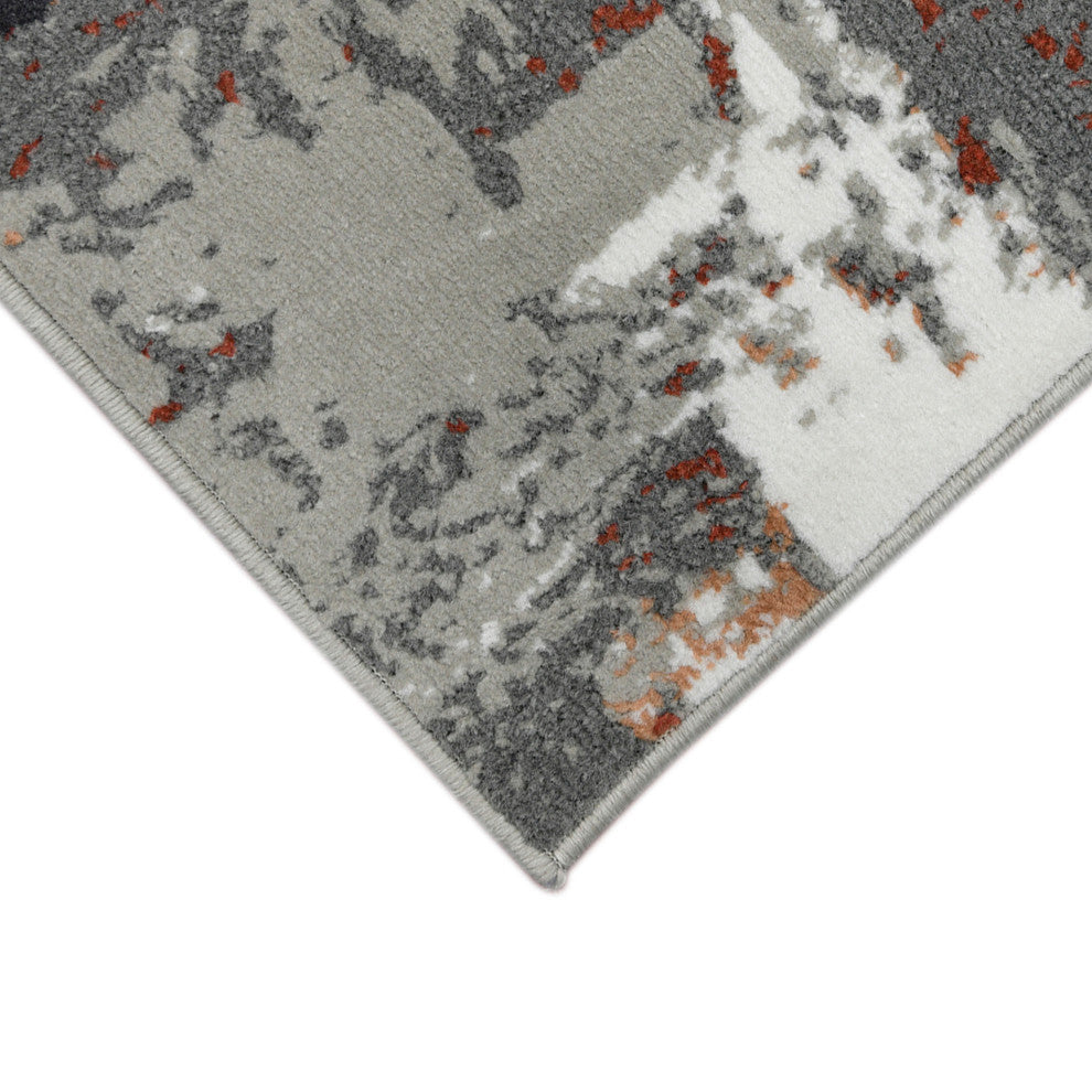 Alpine Ehra Power-Loomed Polypropylene Area Rug, Rust, 10'6" X 13'9"