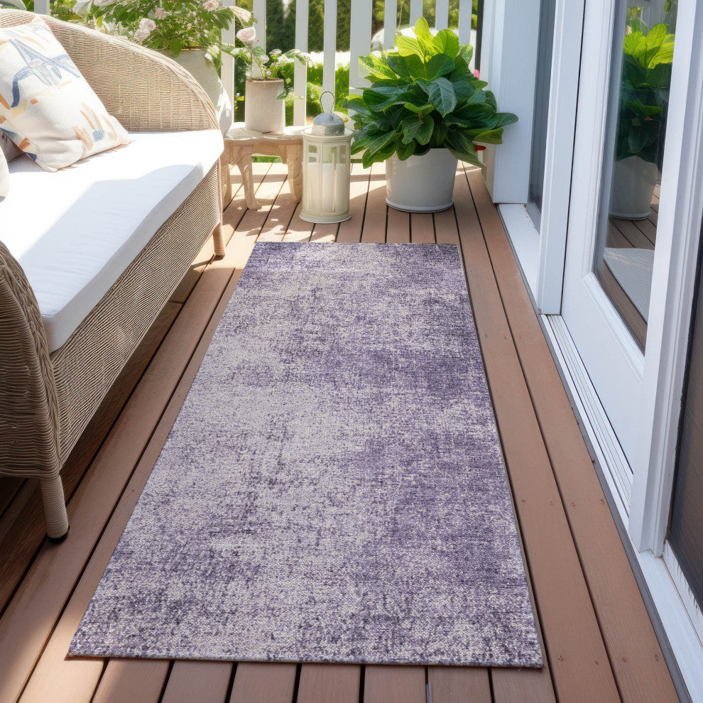 Machine Washable Indoor/Outdoor Chantille ACN1903 Violet 2'3" x 7'6" Runner Rug