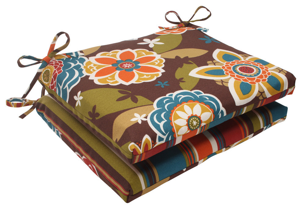 Annie Westport Reversible Squared Corners Seat Cushion, Set of 2