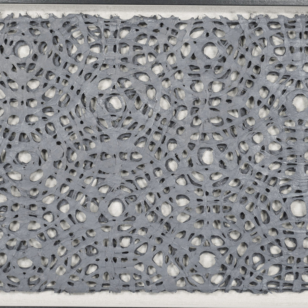 Papier-Mâché Ripples Shadow Box Wall Décor