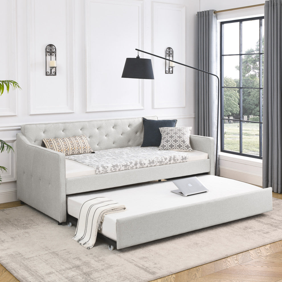 Gewnee Twin Size Daybed with Twin Size Trundle
