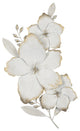 White and Gold Full Bloom Metal Flower Wall Decor