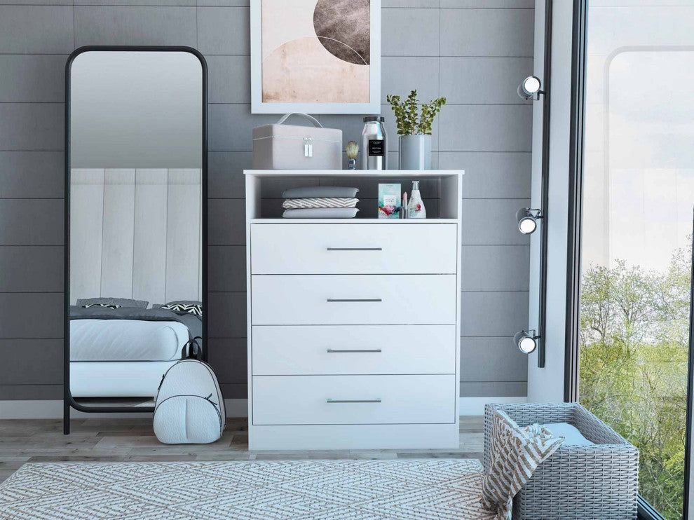 Athens, Dresser, With 4 Drawers, White