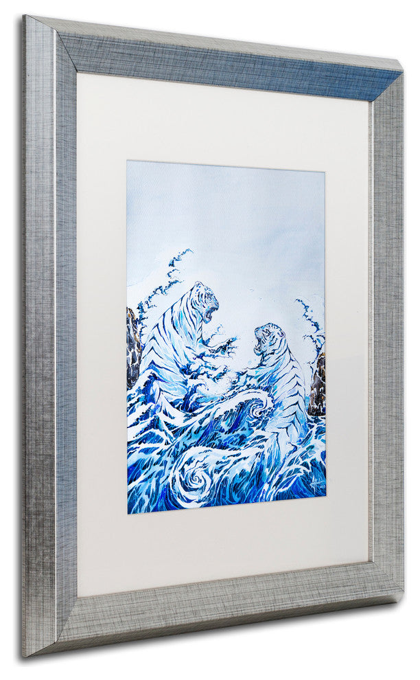 Marc Allante ''The Crashing Waves'' Art, Silver Frame, White Mat, 20x16