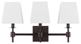 Safavieh Clelia 3Lt 21.25" Wall Sconce, Black