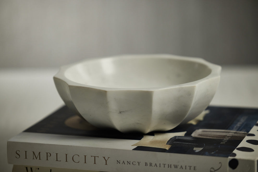 Fulham Scalloped Marble Bowl