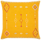 Surya Zina Mustard Pillow Shell With Polyester Insert 18"H X 18"W