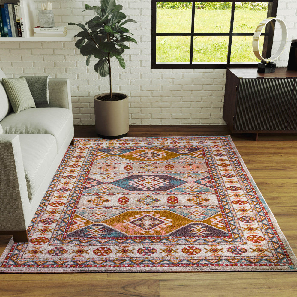 Parkerville Southwestern Diamonds Rug - Beige - 7' 10" X 9' 10"