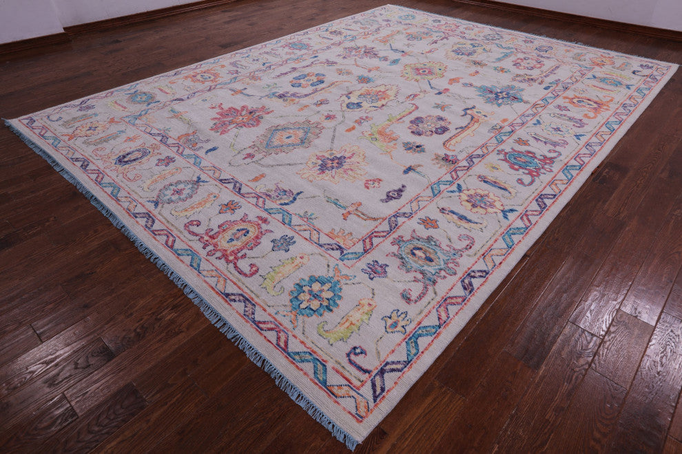 10' 4" X 13' 10" Turkish Oushak Handmade Wool Rug - Q16105