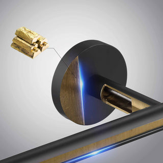 Circular Double Toilet Paper Holder, Matte Black