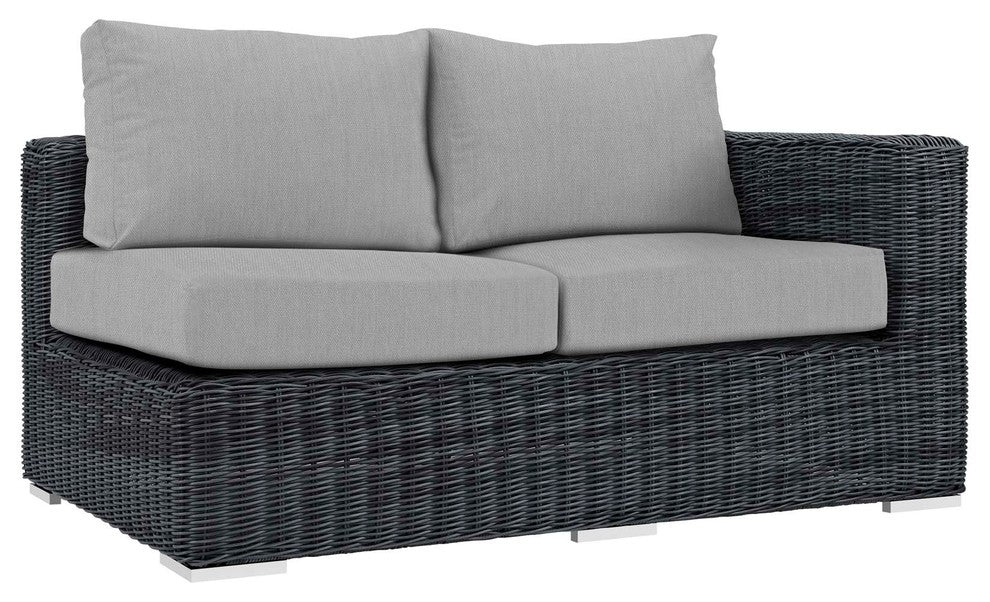 Summon Outdoor Patio Sunbrella Modern Right Arm Loveseat