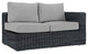 Summon Outdoor Patio Sunbrella Modern Right Arm Loveseat