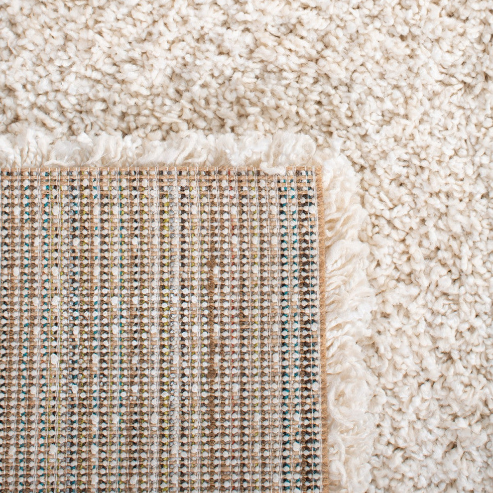 Safavieh Evolution Shag Area Rug, EVO520, Ivory, 6'7"x6'7" Square